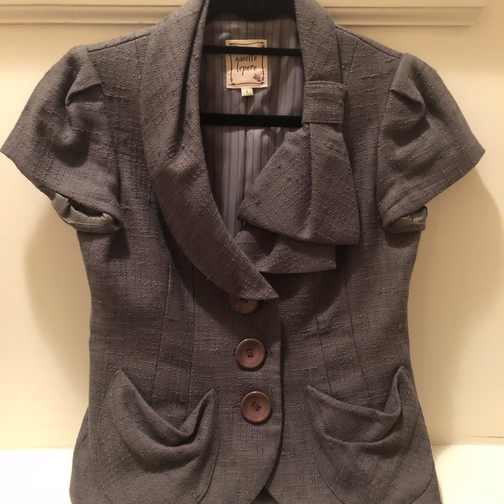 Nanette Lepore Grey Shawl Collar Jacket